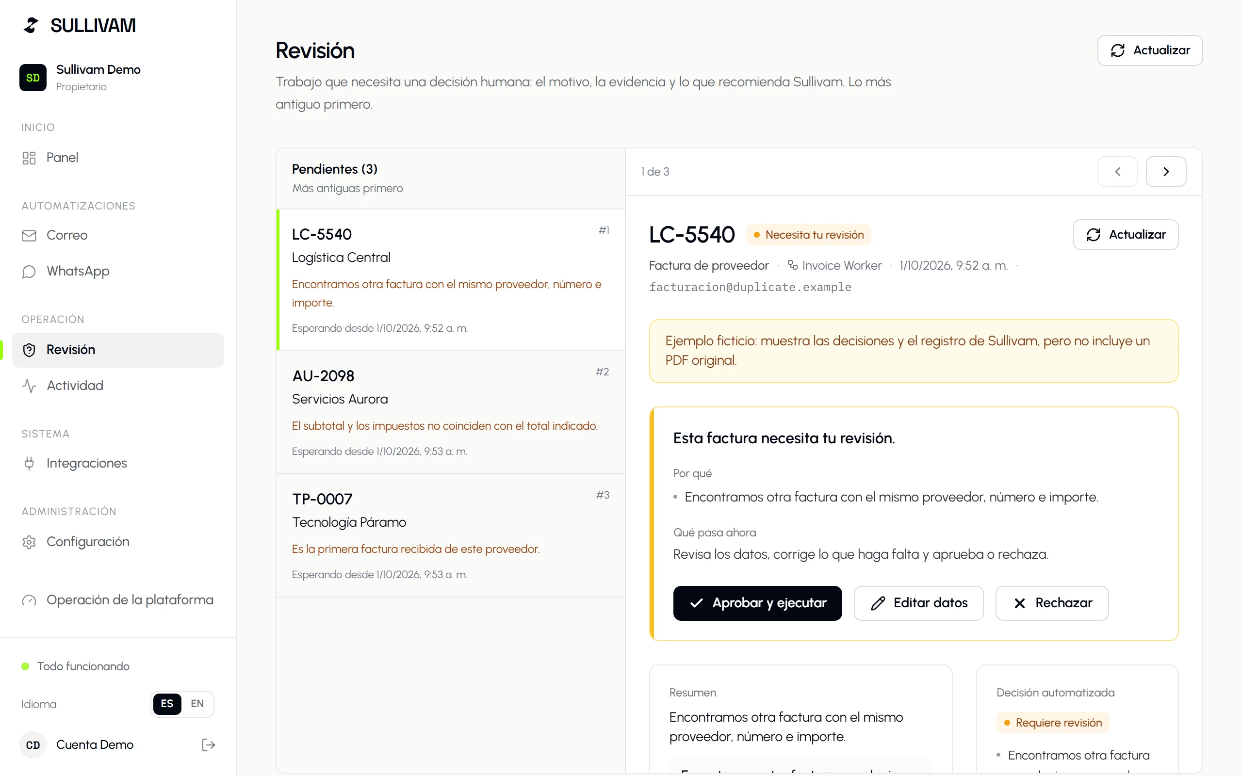 Sullivam screenshot 2
